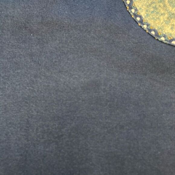 Talbots Kids, Vintage Tunic Overall Dress Navy Blue Front Pockets Heart Print XS - Picture 5 of 8